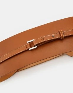 Vachetta Leather Obi Belt 5 Vachetta Leather Obi Belt -Lafayette 148 Store a2282 bltx copper detail
