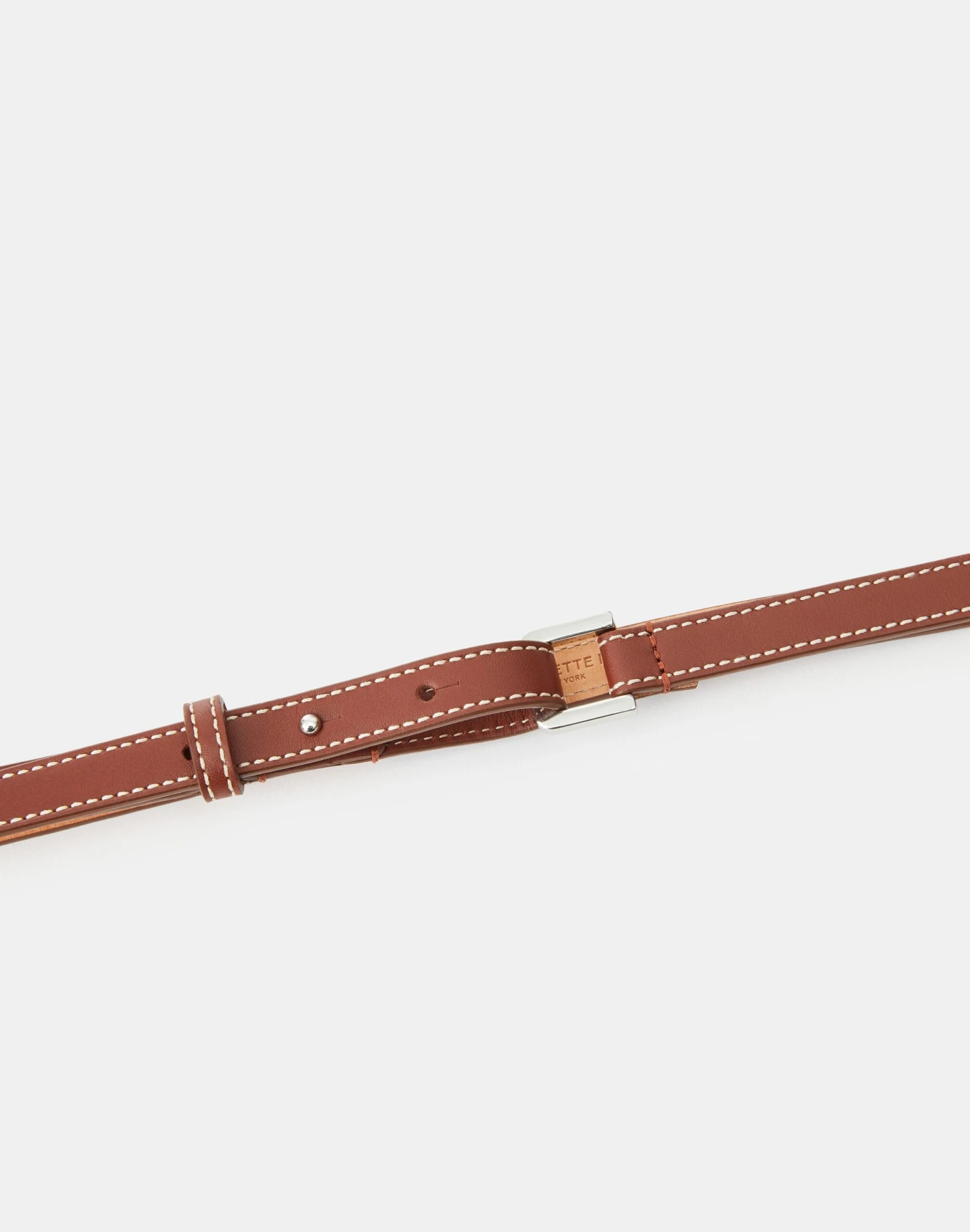 Soft Calfskin Leather Skinny Belt 2 Soft Calfskin Leather Skinny Belt - Image 2