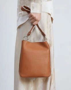 Grained Calfskin Leather 8 Knot Hobo—Small 11 Grained Calfskin Leather 8 Knot Hobo—Small -Lafayette 148 Store a2516 hgbx copper full2