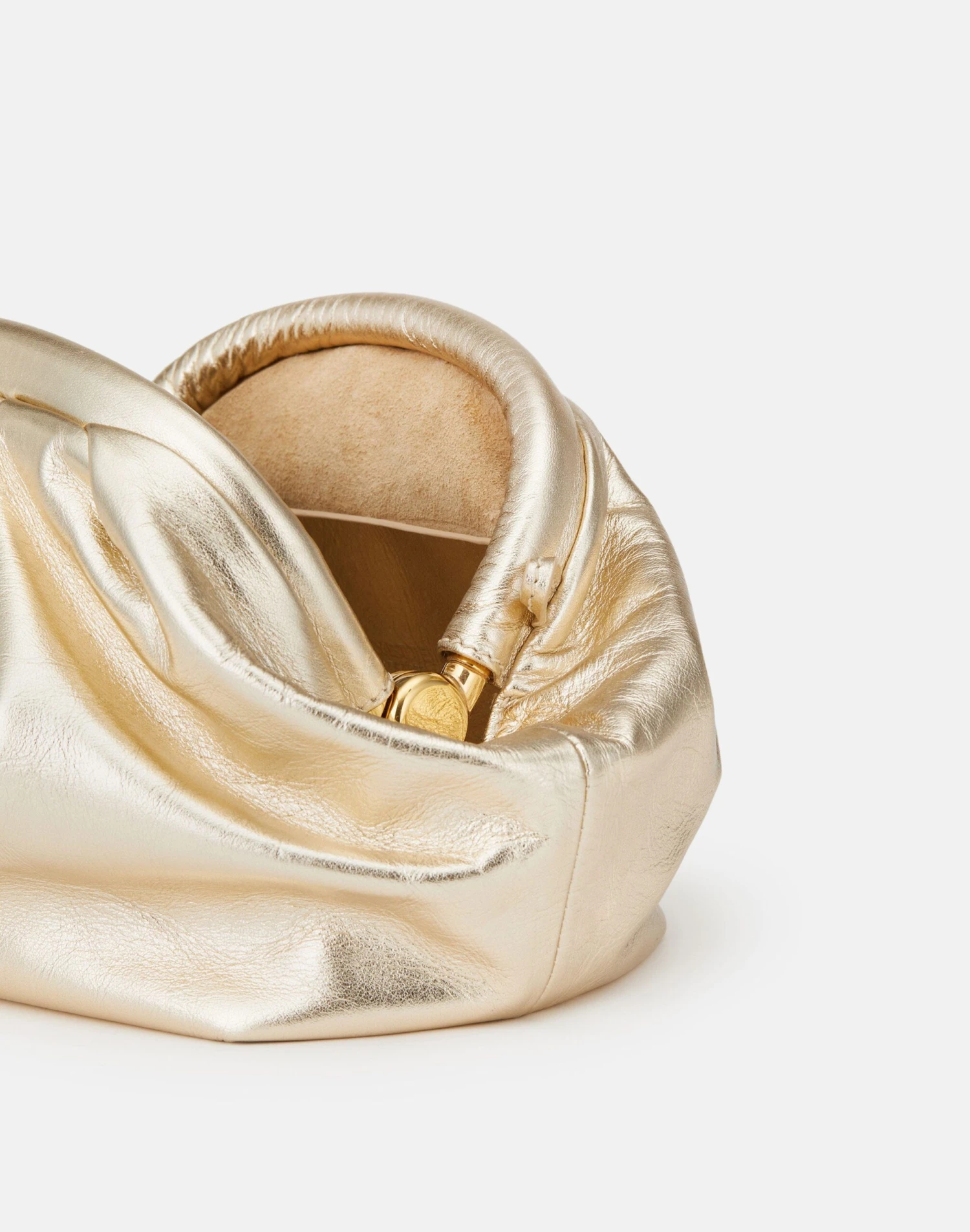 Metallic Lambskin Leather Pochette Clutch 6 Metallic Lambskin Leather Pochette Clutch - Image 6