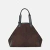 Suede & Leather L Tote 12 Suede & Leather L Tote -Lafayette 148 Store a2677 hgbx wood multi