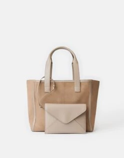 Suede & Leather L Tote—Small 8 Suede & Leather L Tote—Small -Lafayette 148 Store a2739 hgbx hickory back