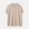 Wool-Cashmere Basket Stitch Zip Front Poncho 8 Wool-Cashmere Basket Stitch Zip Front Poncho -Lafayette 148 Store a2794 knty taupe melange