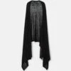 Metallic Fine Gauge Cashmere Scarf -Lafayette 148 Store a2796 knty black metallic