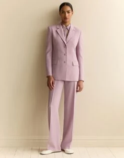 Washed Glaze Print Silk Crépon Button Blouse -Lafayette 148 Store mbae3r 2c88 lavender tint multi elevated