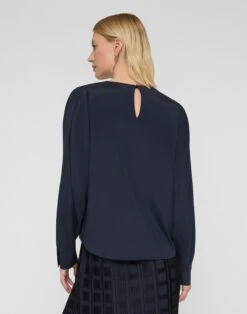 Organic Silk Stretch Georgette Pleated Shoulder Blouse 8 Organic Silk Stretch Georgette Pleated Shoulder Blouse -Lafayette 148 Store mbfk5r 1u40 ink back