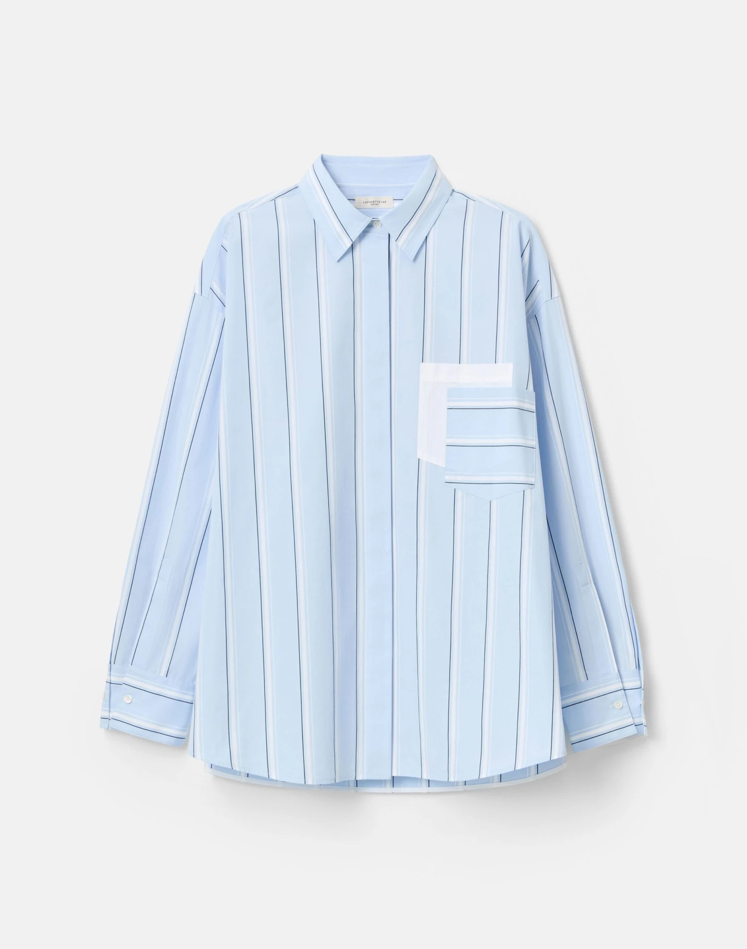 Striped Cotton Oversized Amagansett Shirt 1 Striped Cotton Oversized Amagansett Shirt