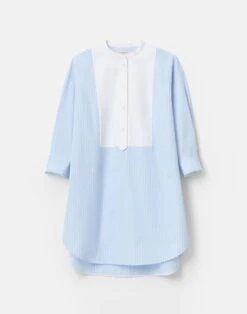 Striped Cotton Oversized Wainscott Tunic Shirt