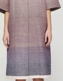 Ombré Elbow Sleeve Coat -Lafayette 148 Store mcc63h 2c68 violet ash multi detail