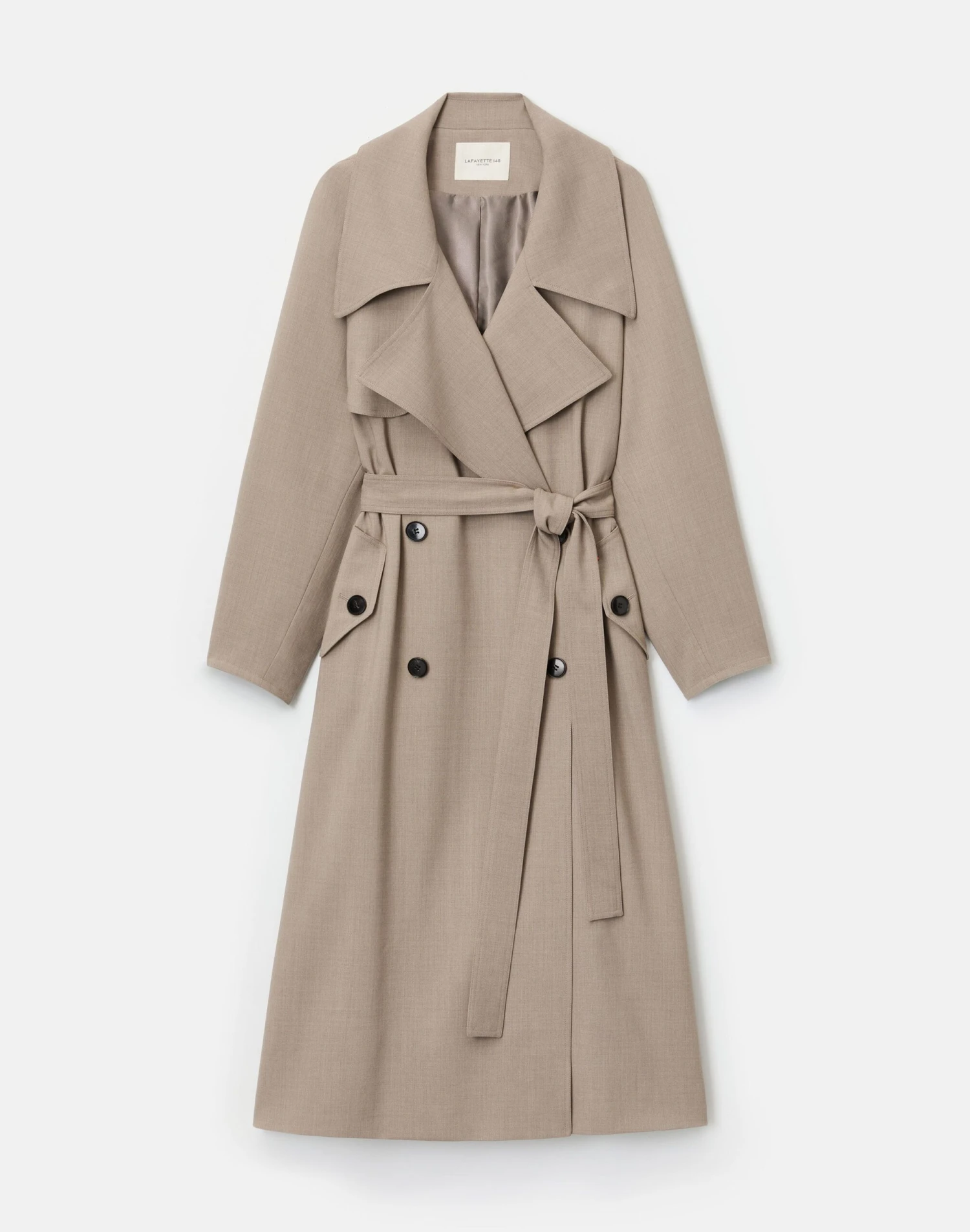 Responsible Stretch Wool Belted Oversized Trench Coat 1 Responsible Stretch Wool Belted Oversized Trench Coat