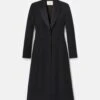 Wool-Silk Crepe Tuxedo Coat -Lafayette 148 Store mcc75h 1u35 black flat