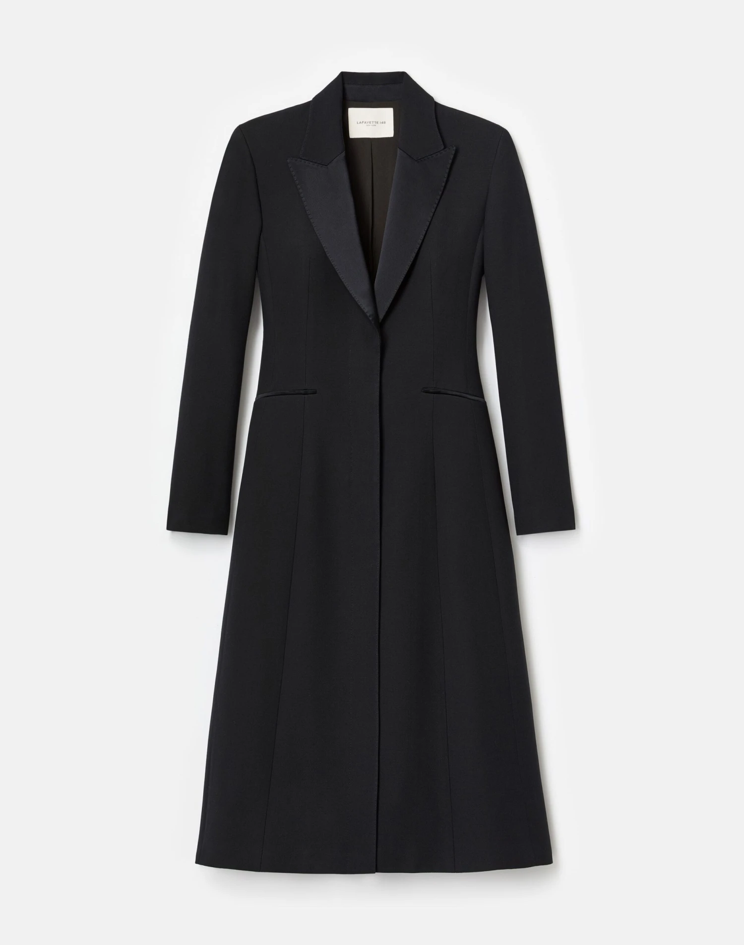 Wool-Silk Crepe Tuxedo Coat 1 Wool-Silk Crepe Tuxedo Coat