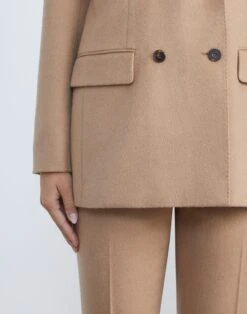 Camel Hair Double-Breasted Trinity Blazer -Lafayette 148 Store mjcr9h 1d39 camel detail2