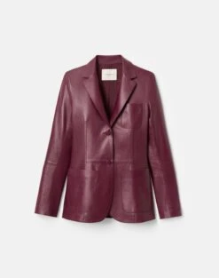 Nappa Leather Three Pocket Blazer