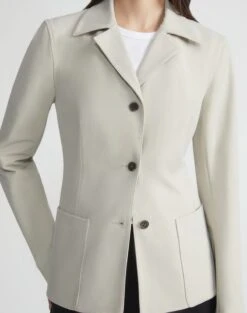 Techno Stretch Twill Patch Pocket Blazer -Lafayette 148 Store mjde3r 9458 khaki detail