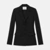 Responsible Finesse Crepe Three Button Blazer -Lafayette 148 Store mjdk9h 6147 black flat