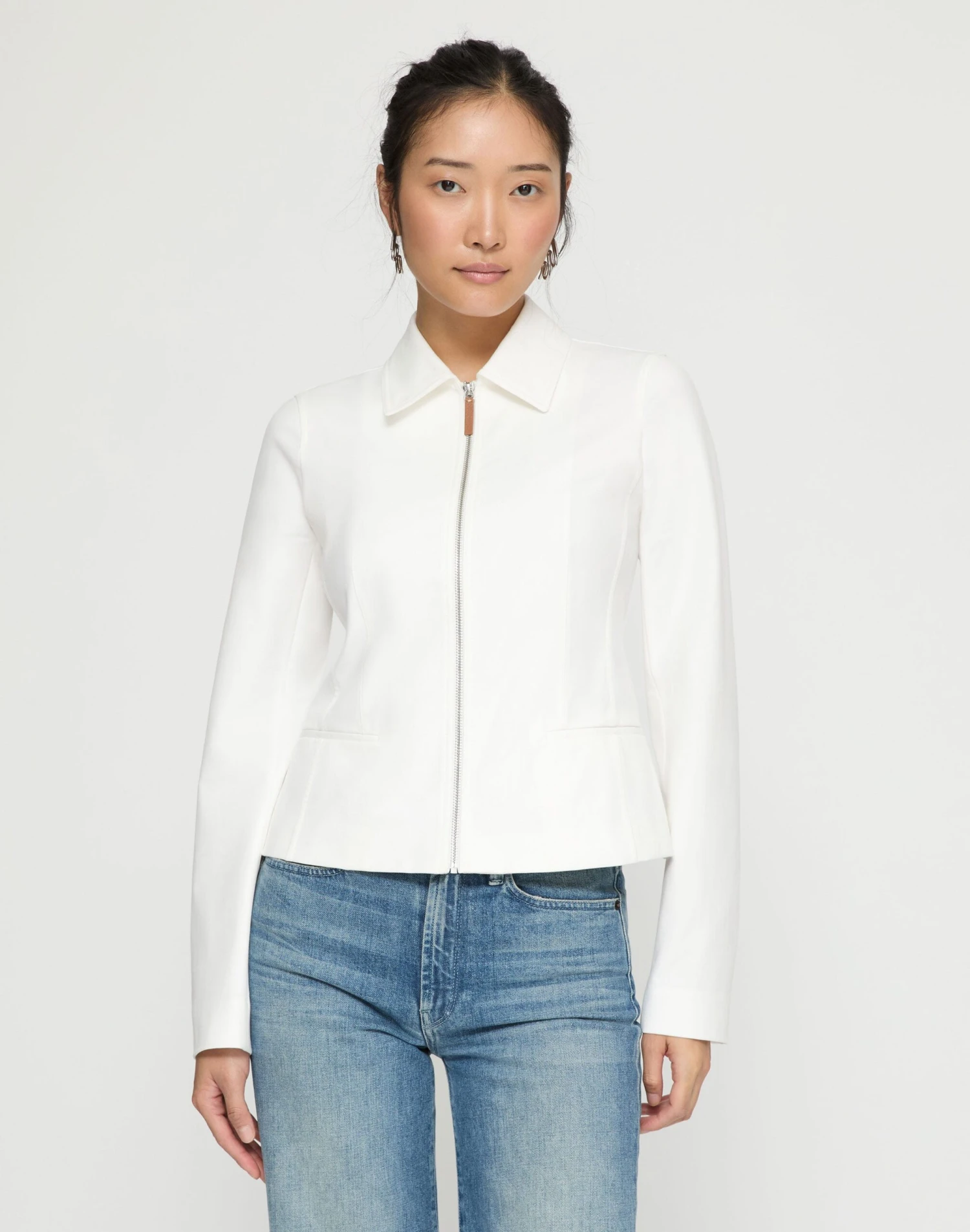 Techno Stretch Twill Zip Tailored Jacket 2 Techno Stretch Twill Zip Tailored Jacket - Image 2