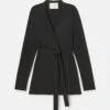 Matte Jersey V-Neck Belted Jacket -Lafayette 148 Store mjdt6r j868 black flat