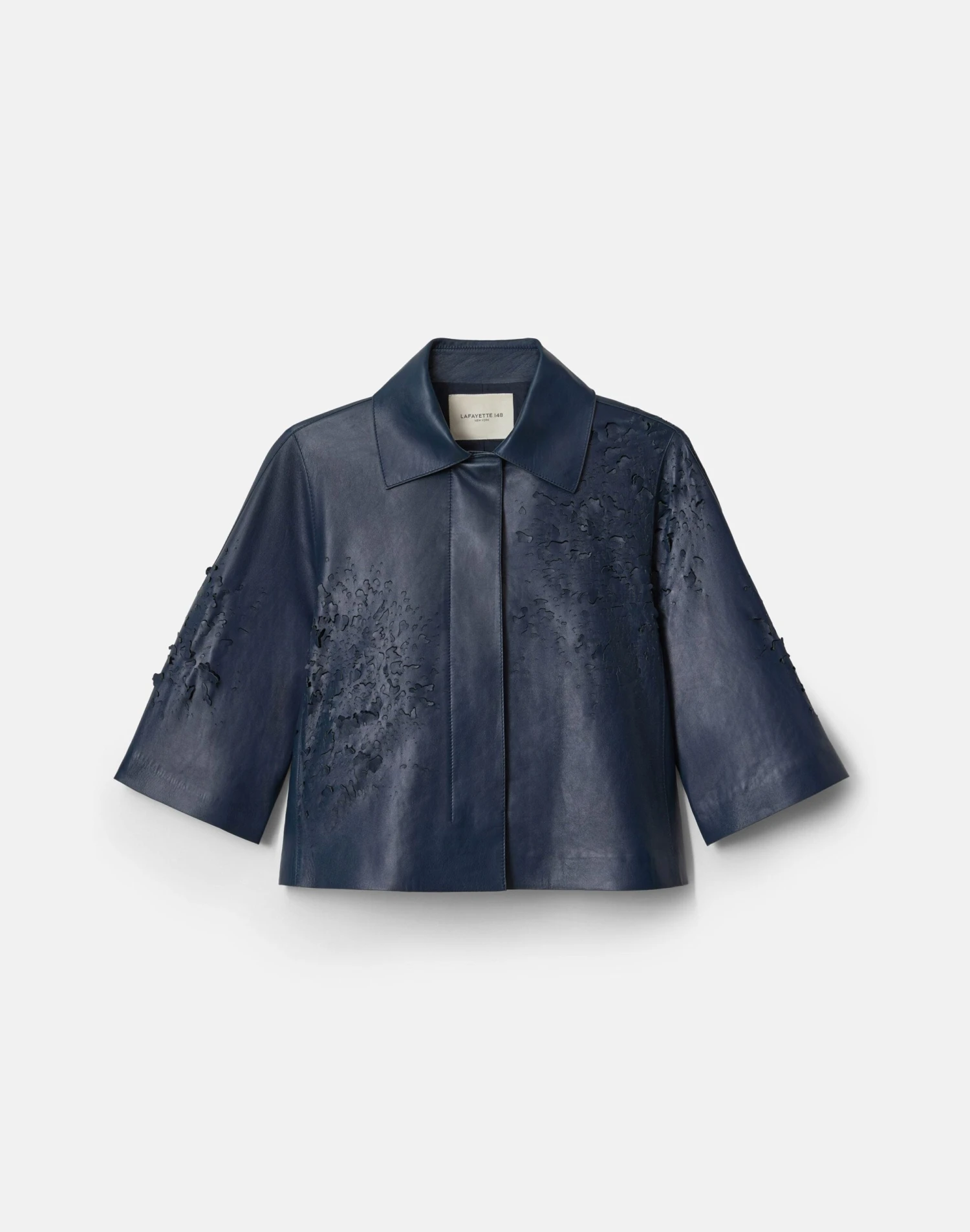 Lasercut Nappa Leather Cropped Jacket 1 Lasercut Nappa Leather Cropped Jacket