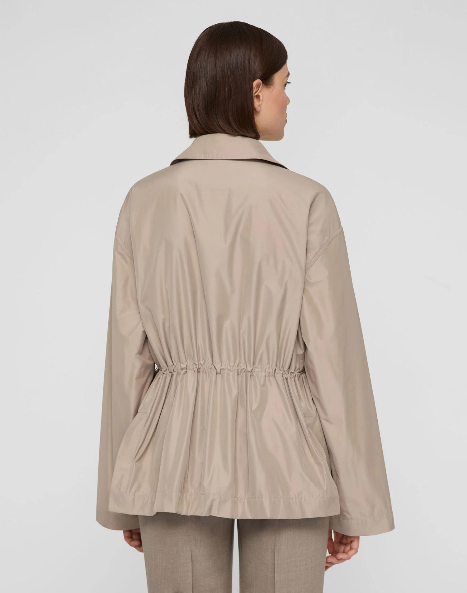 Tech Twill Gathered Waist Oversized Jacket 4 Tech Twill Gathered Waist Oversized Jacket - Image 4