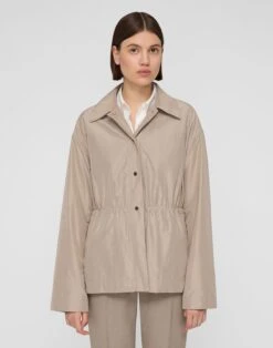 Tech Twill Gathered Waist Oversized Jacket 7 Tech Twill Gathered Waist Oversized Jacket -Lafayette 148 Store mjdu9v 8787 hickory default