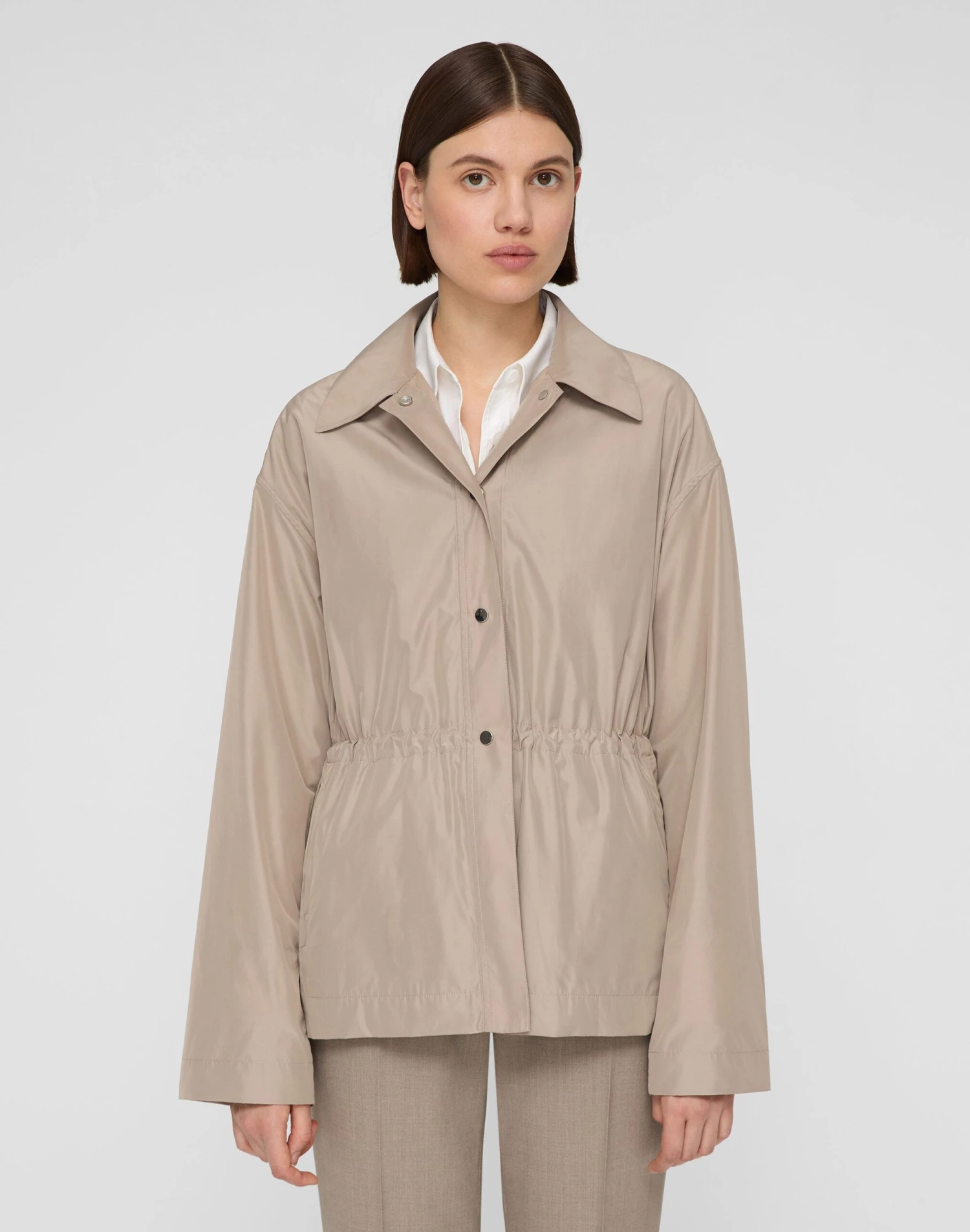 Tech Twill Gathered Waist Oversized Jacket 2 Tech Twill Gathered Waist Oversized Jacket - Image 2