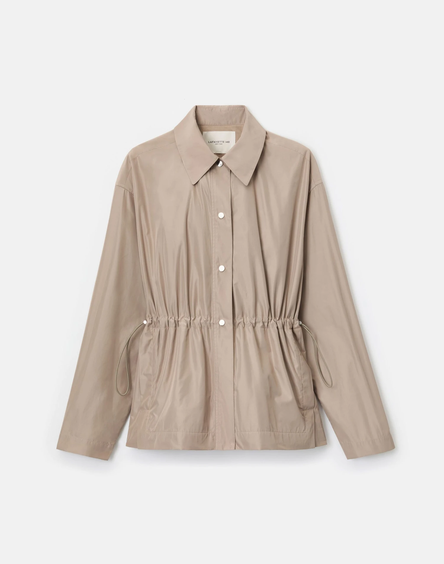 Tech Twill Gathered Waist Oversized Jacket 1 Tech Twill Gathered Waist Oversized Jacket