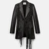 Nappa Leather Macramé Fringe Blazer 15 Nappa Leather Macramé Fringe Blazer -Lafayette 148 Store mjdw1e l485 black flat