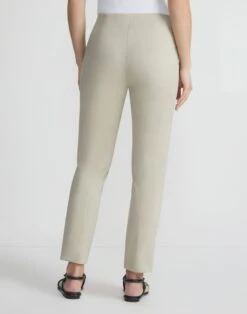 Techno Stretch Twill Stanton Pant -Lafayette 148 Store mp774r 9458 khaki back