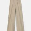 Silk Riverside Pant -Lafayette 148 Store mpd11z 1r64 green clay melange flat