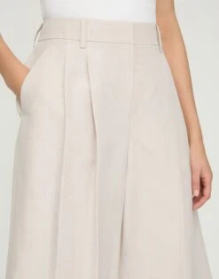 Silk-Linen Sutton Wide Leg Short -Lafayette 148 Store mpe61r 1g63 pearl detail
