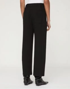 Regenerated Punto Milano Downing Barrel Leg Ankle Pant -Lafayette 148 Store mpe71r j003 black back