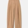 Camel Hair Cooper Pleated Barrel Leg Ankle Pant 11 Camel Hair Cooper Pleated Barrel Leg Ankle Pant -Lafayette 148 Store mpe72r 1d39 camel flat