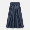 Lasercut Nappa Leather Midi Skirt 12 Lasercut Nappa Leather Midi Skirt -Lafayette 148 Store msr04e l485 lido blue flat
