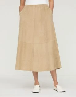 Paperfine Suede Midi Skirt -Lafayette 148 Store msr04r l926 clay default