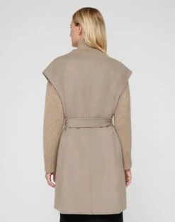 Wool-Cashmere Double Face Open Front Belted Vest 9 Wool-Cashmere Double Face Open Front Belted Vest -Lafayette 148 Store mv505h 5423 hickory back