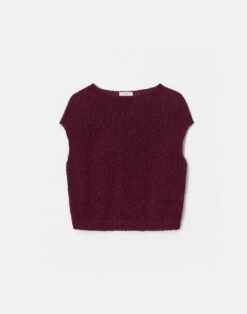 Cotton-Silk Loop Open Stitch Shell