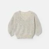 Cotton-Sequin Silk V-Neck Sweater -Lafayette 148 Store mwed5r kkf5 pebble metallic flat