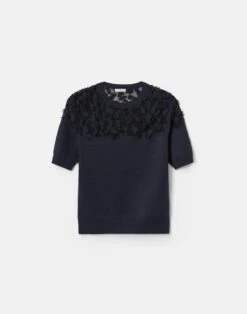 Fine Gauge Cashmere Sheer Jacquard Pullover